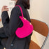 Women's Crocodile Grain Underarm Bags Felt Fashion Shoulder Bag Cute Simple Handbags Female Purses